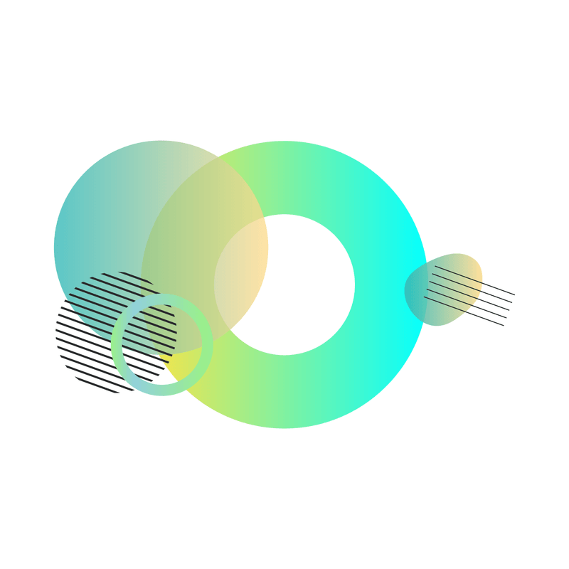 Abstract geometric shapes with gradient colors and line patterns