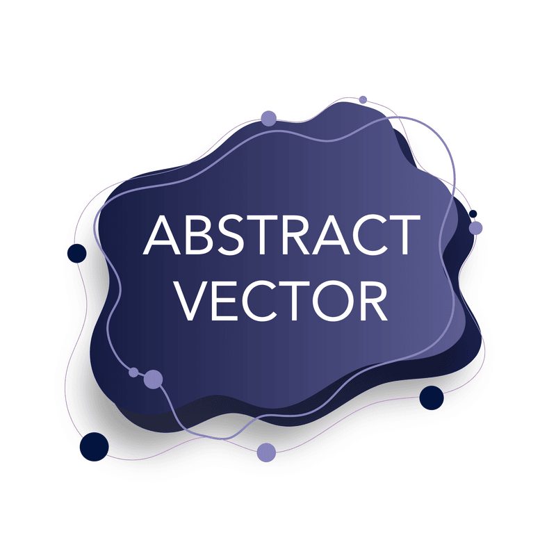 Abstract vector shape with text "Abstract Vector" on a white background
