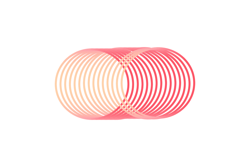 Colorful circular patterns overlapping for creative design elements