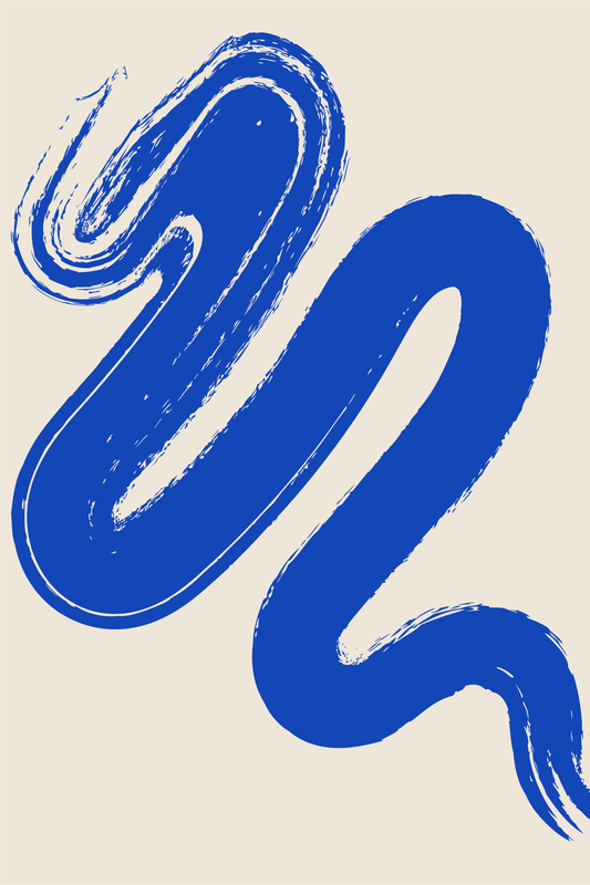 Abstract blue brushstroke on light background for creative designs