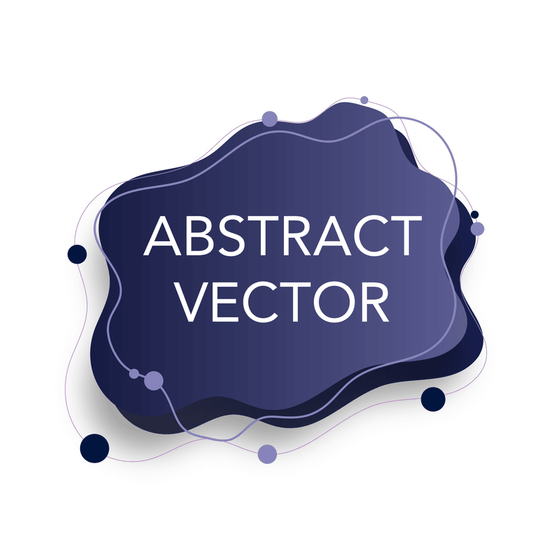 Abstract vector shape with text "Abstract Vector" on a white background
