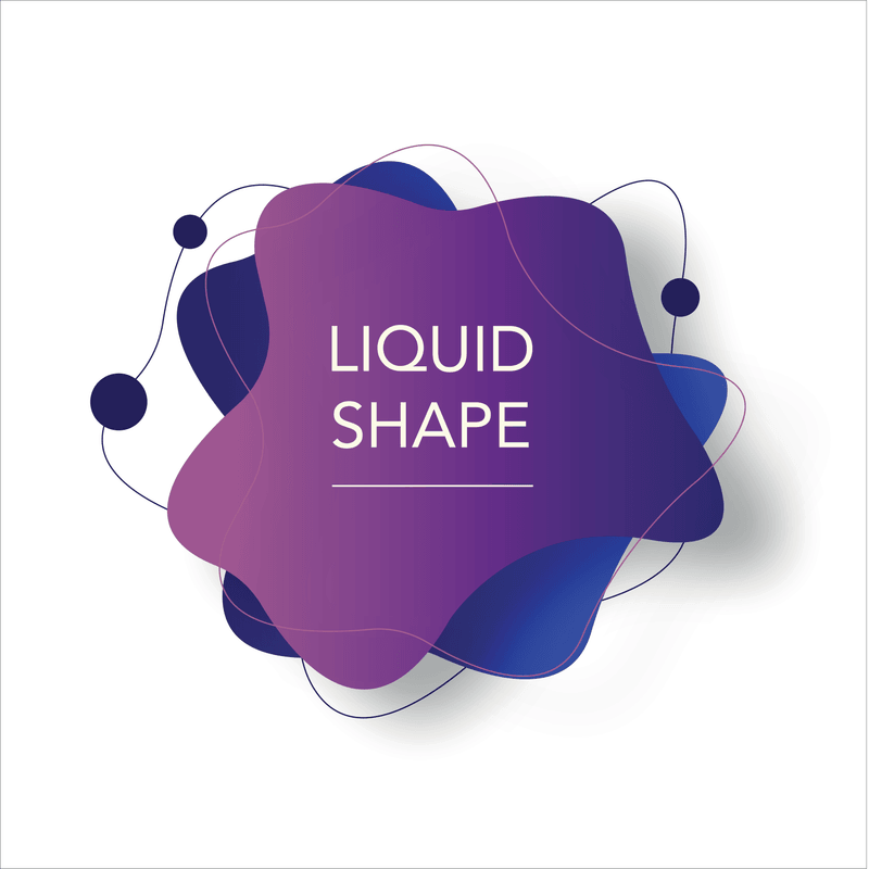 Abstract liquid shape with gradient colors and flowing lines for modern design